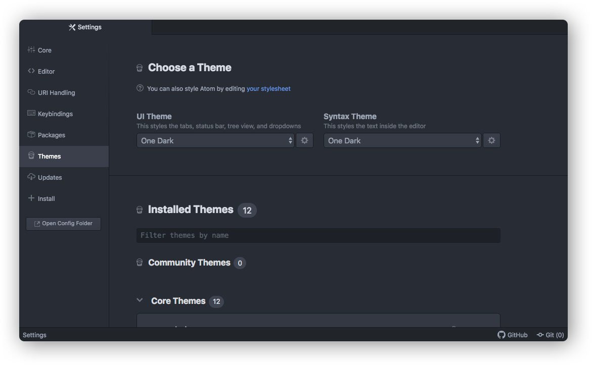 Choosing the perfect theme for Atom